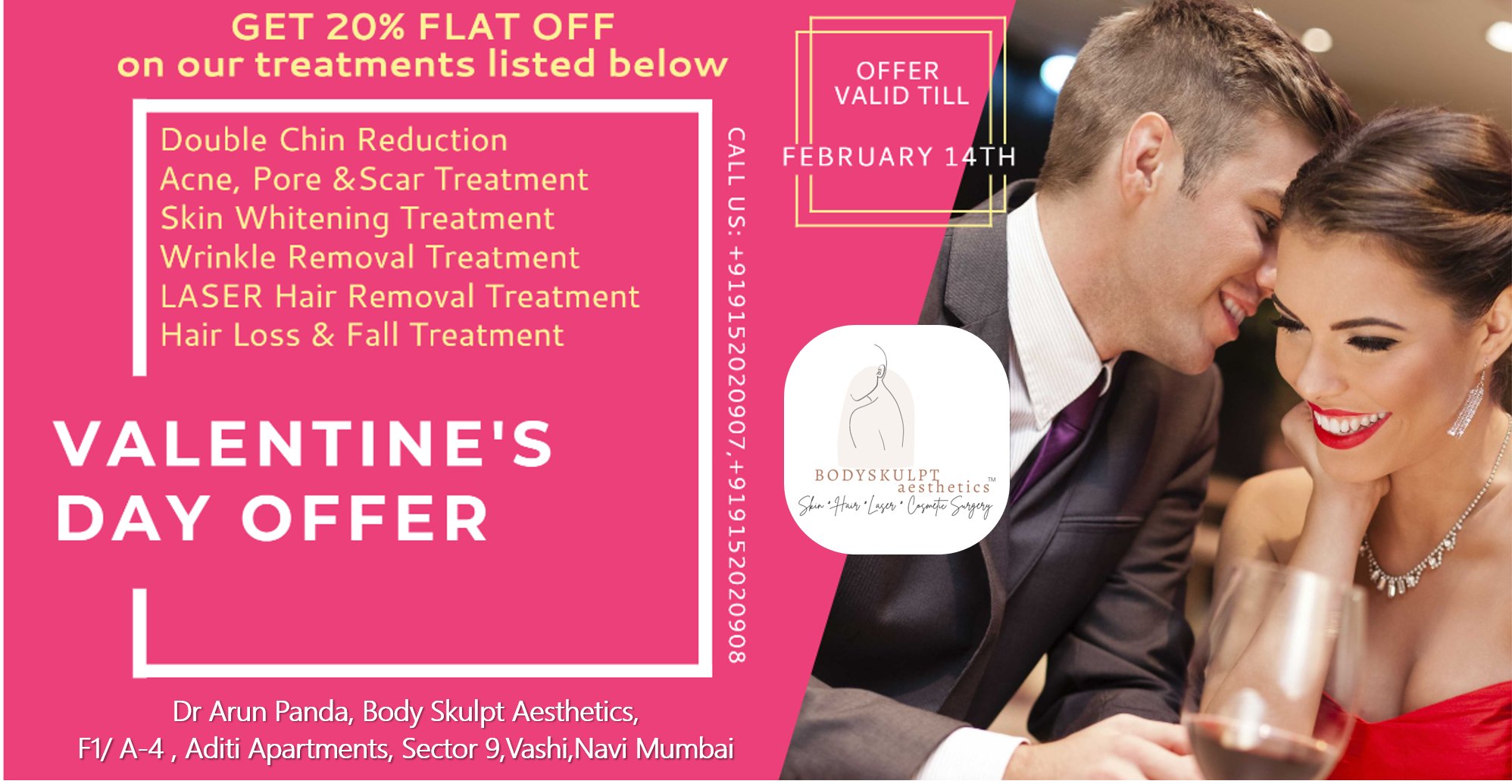 You are currently viewing Valentine’s Day Skincare and Haircare offer in Navi Mumbai